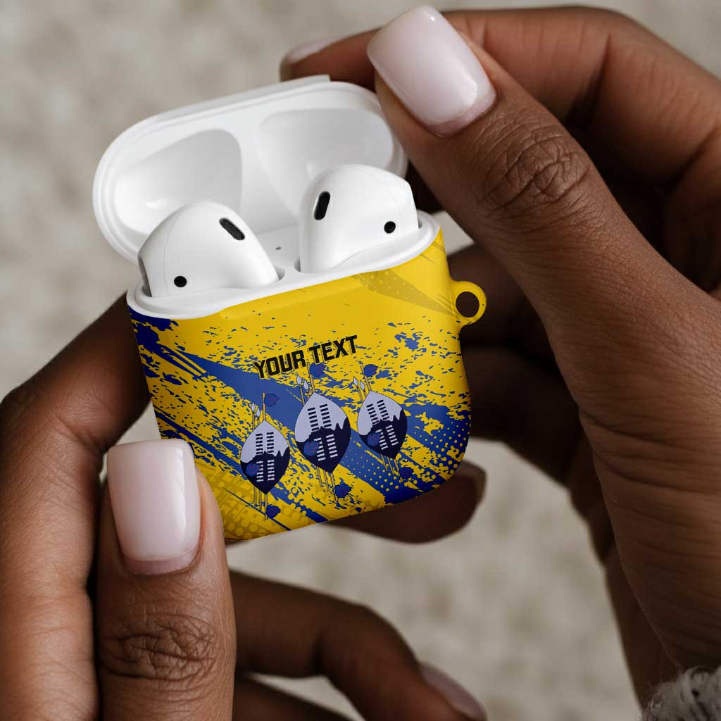 Eswatini Football Custom AirPods Case Sihlangu Semnikati Yellow