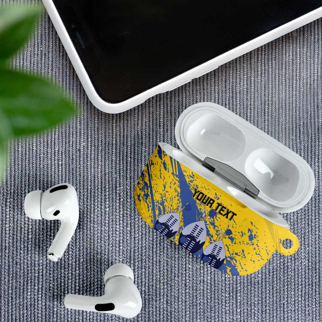 Eswatini Football Custom AirPods Case Sihlangu Semnikati Yellow