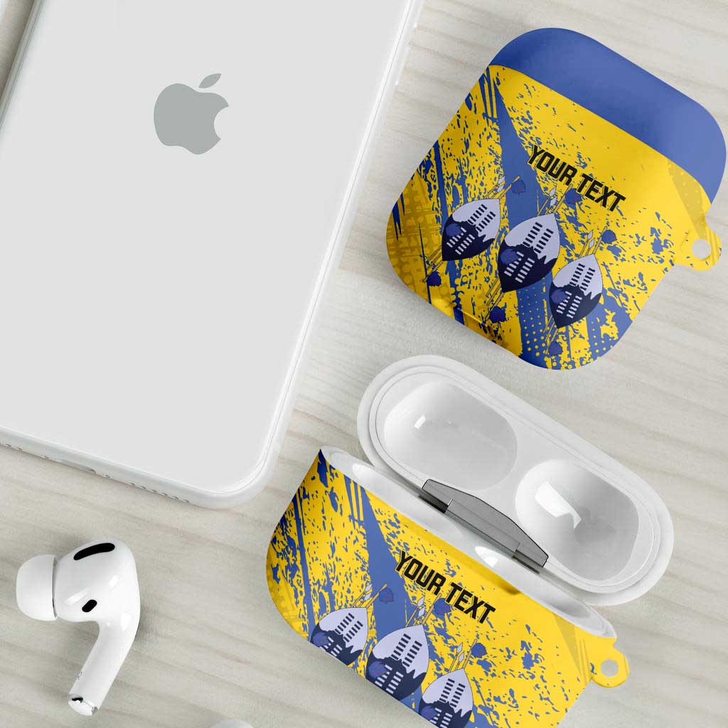 Eswatini Football Custom AirPods Case Sihlangu Semnikati Yellow