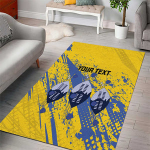 Eswatini Football Custom Area Rug Sihlangu Semnikati Yellow - African Pride