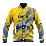 Eswatini Football Custom Baseball Jacket Sihlangu Semnikati Yellow - African Pride