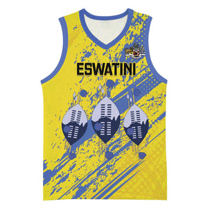 Eswatini Football Custom Basketball Jersey Sihlangu Semnikati Yellow - African Pride