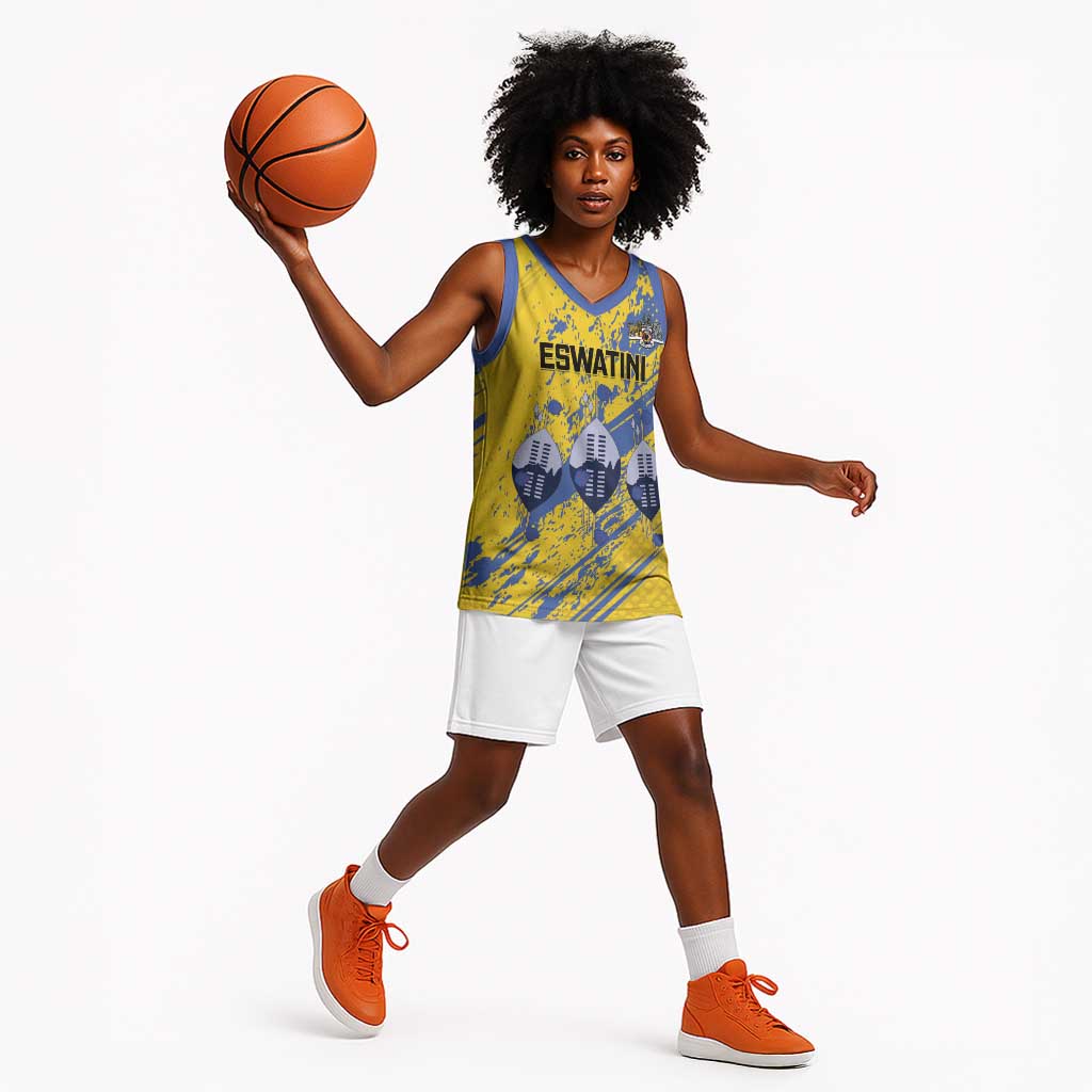 Eswatini Football Custom Basketball Jersey Sihlangu Semnikati Yellow - African Pride