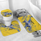Eswatini Football Custom Bathroom Set Sihlangu Semnikati Yellow