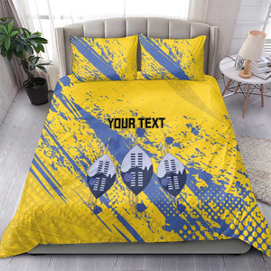 Eswatini Football Custom Bedding Set Sihlangu Semnikati Yellow - African Pride