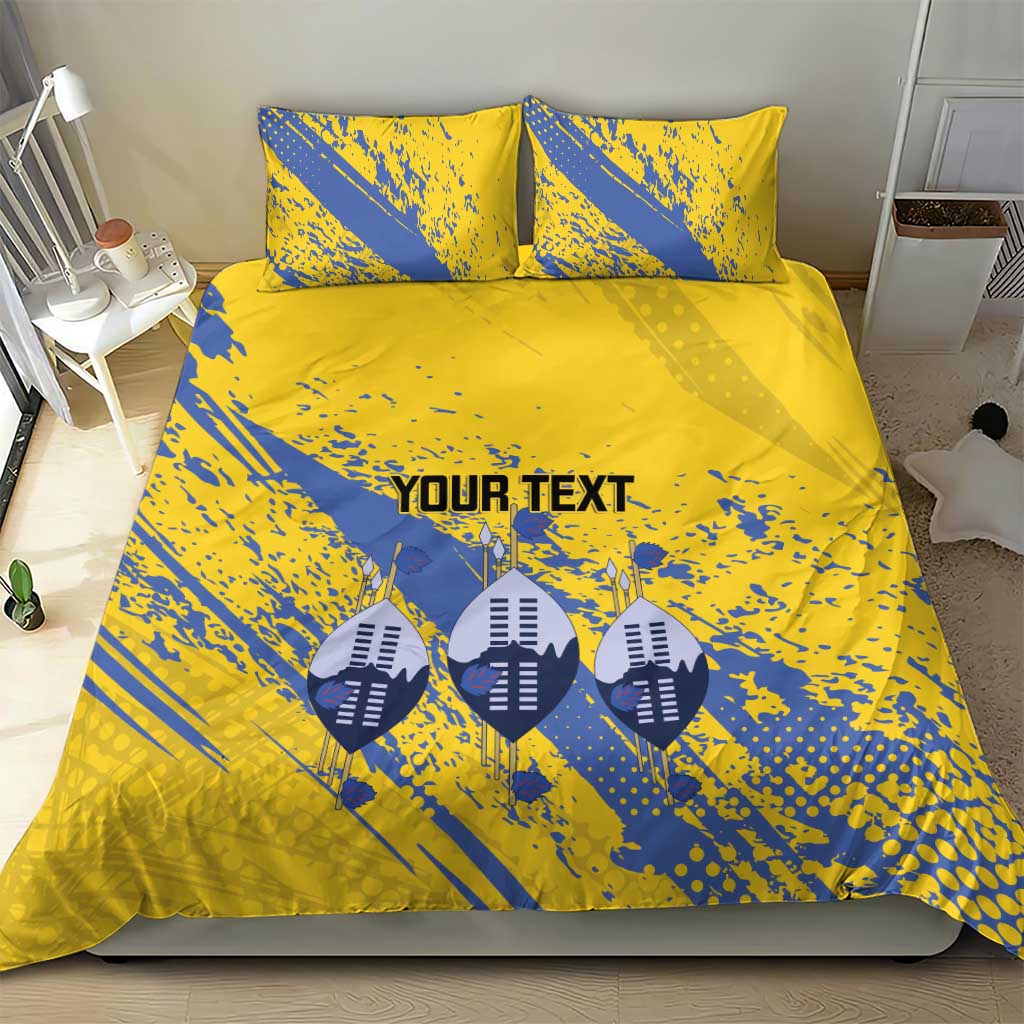 Eswatini Football Custom Bedding Set Sihlangu Semnikati Yellow - African Pride