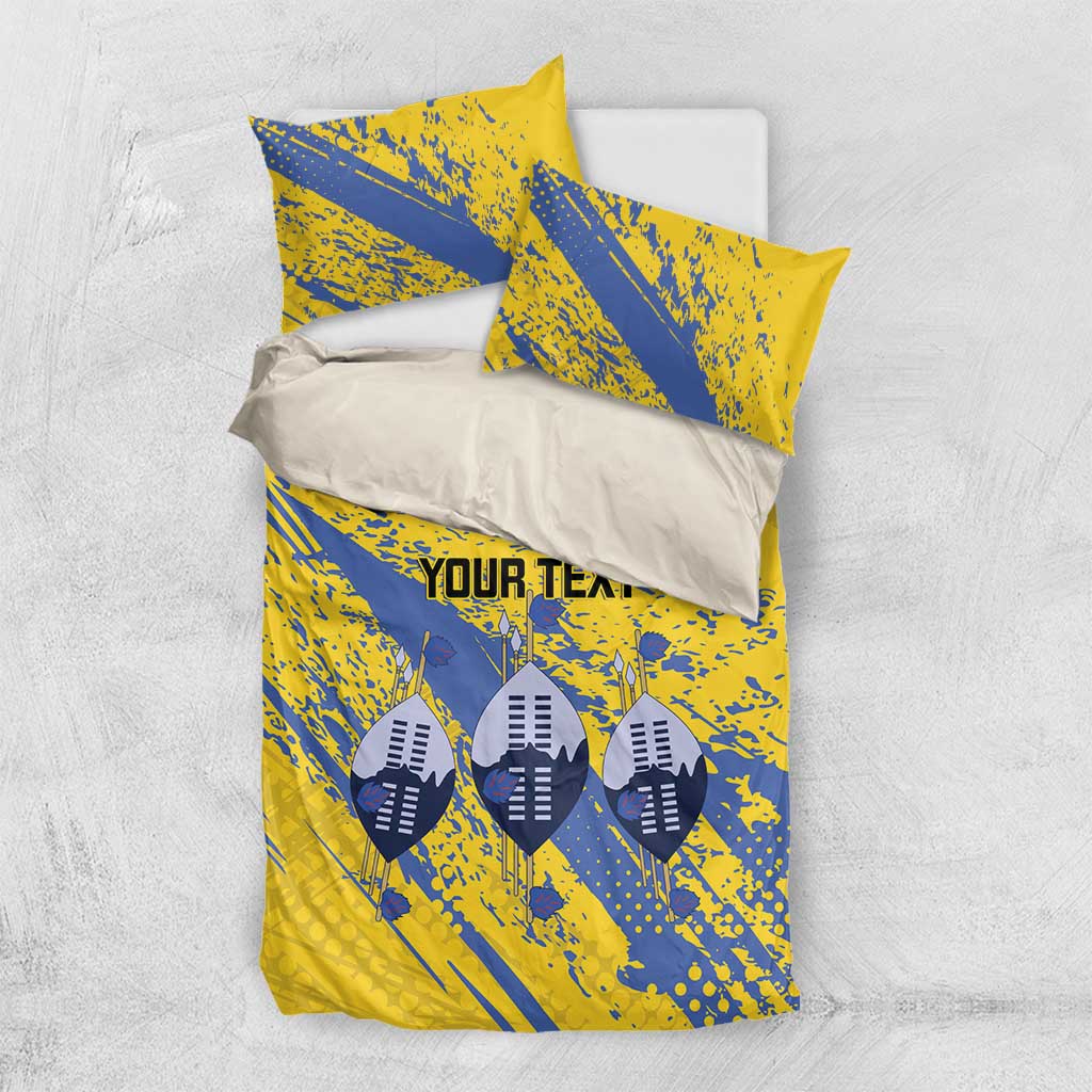 Eswatini Football Custom Bedding Set Sihlangu Semnikati Yellow - African Pride