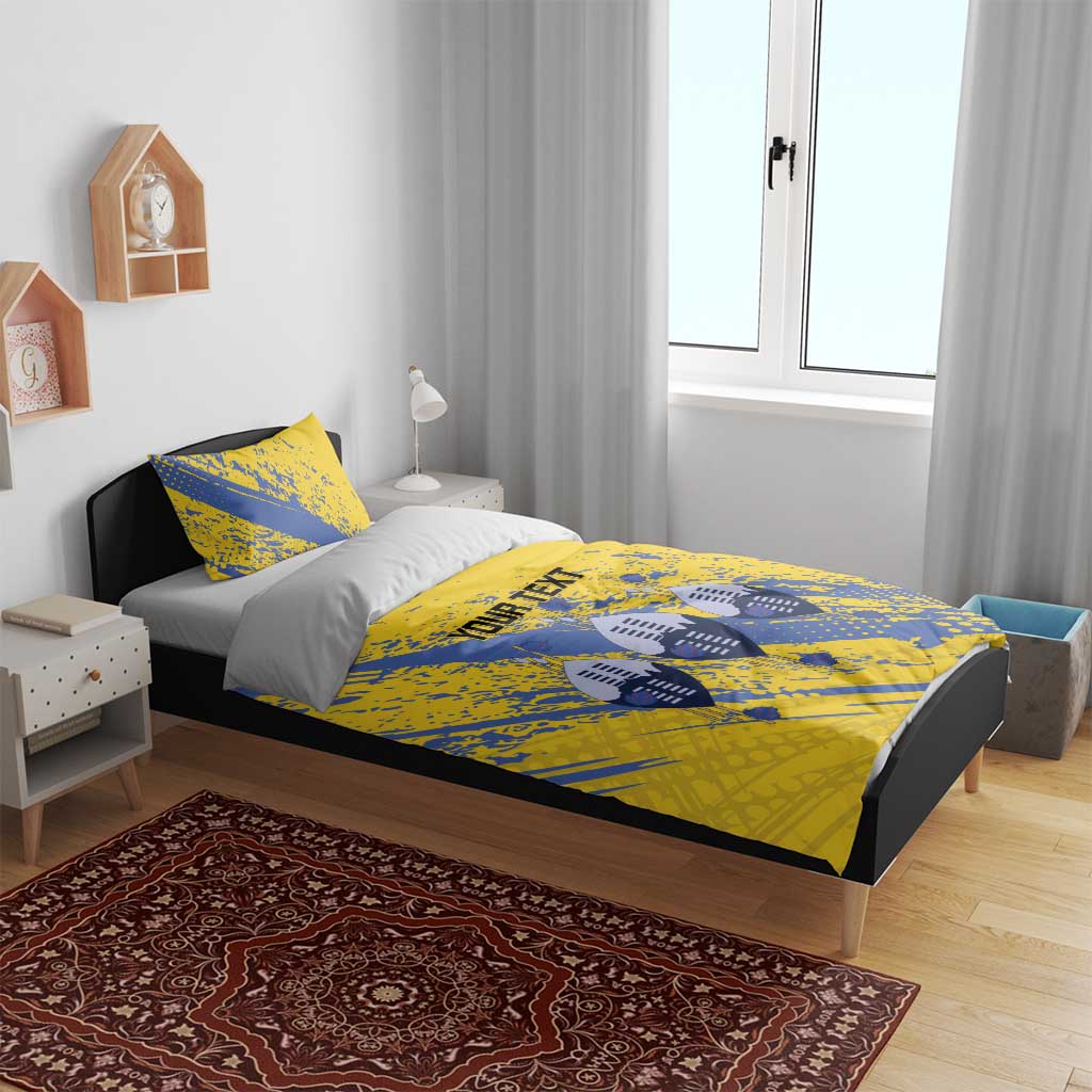 Eswatini Football Custom Bedding Set Sihlangu Semnikati Yellow - African Pride