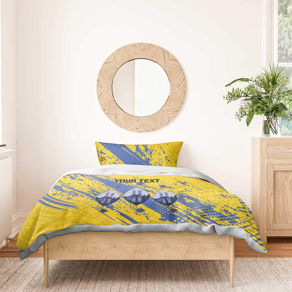 Eswatini Football Custom Bedding Set Sihlangu Semnikati Yellow - African Pride