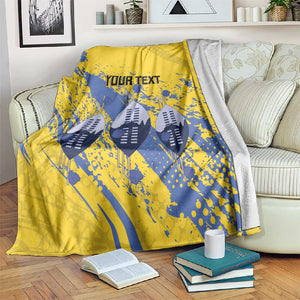Eswatini Football Custom Blanket Sihlangu Semnikati Yellow - African Pride