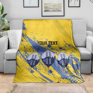 Eswatini Football Custom Blanket Sihlangu Semnikati Yellow - African Pride