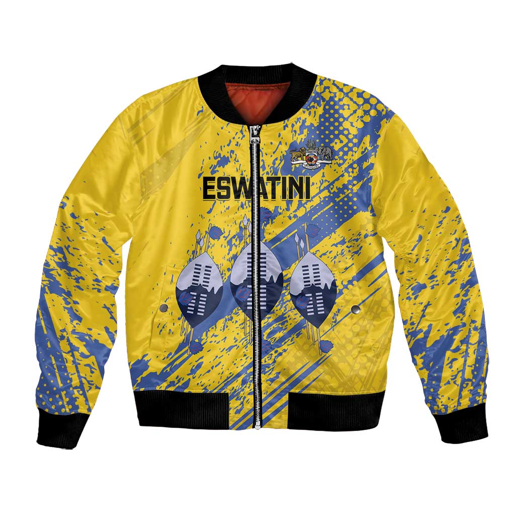 Eswatini Football Custom Bomber Jacket Sihlangu Semnikati Yellow - African Pride