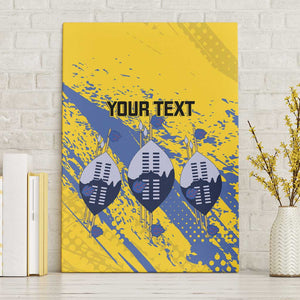 Eswatini Football Custom Canvas Wall Art Sihlangu Semnikati Yellow - African Pride