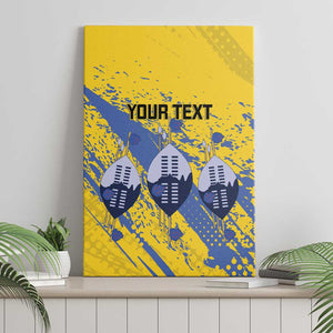 Eswatini Football Custom Canvas Wall Art Sihlangu Semnikati Yellow - African Pride