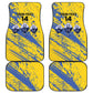 Eswatini Football Custom Car Mats Sihlangu Semnikati Yellow - African Pride
