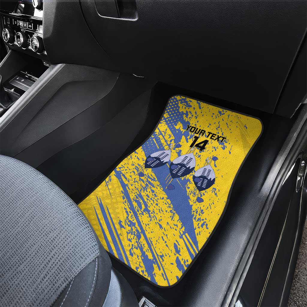 Eswatini Football Custom Car Mats Sihlangu Semnikati Yellow - African Pride