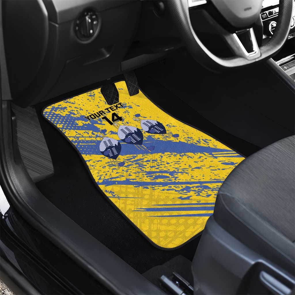 Eswatini Football Custom Car Mats Sihlangu Semnikati Yellow - African Pride