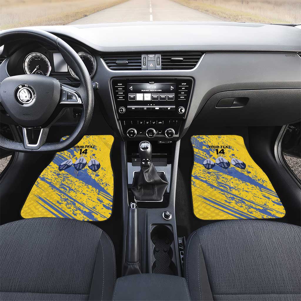 Eswatini Football Custom Car Mats Sihlangu Semnikati Yellow - African Pride