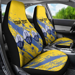 Eswatini Football Custom Car Seat Cover Sihlangu Semnikati Yellow - African Pride