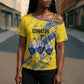 Eswatini Football Custom Cross Shoulder Shirt Sihlangu Semnikati Yellow