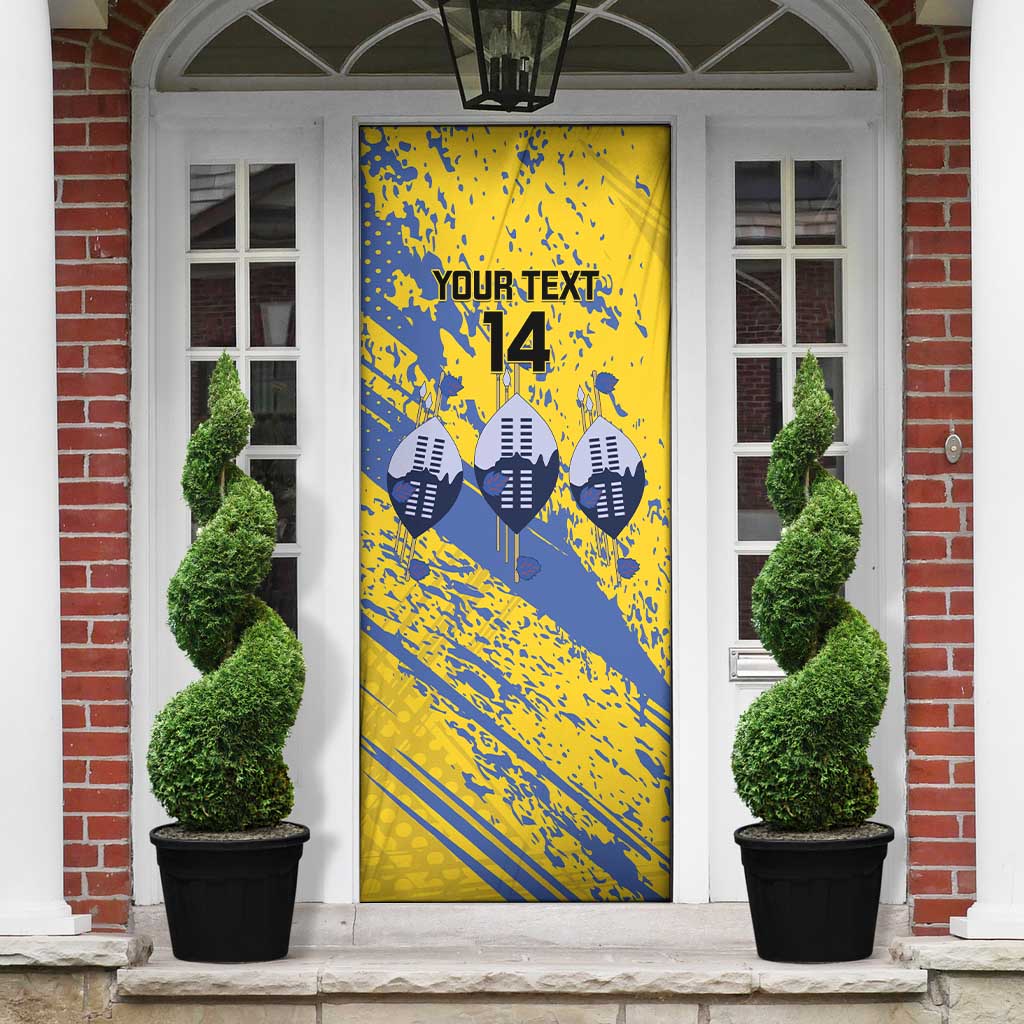 Eswatini Football Custom Door Cover Sihlangu Semnikati Yellow