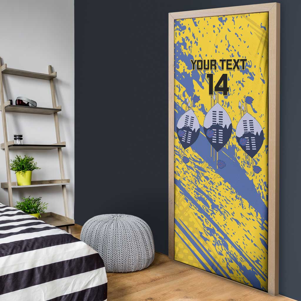 Eswatini Football Custom Door Cover Sihlangu Semnikati Yellow