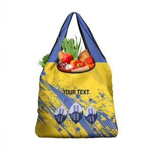 Eswatini Football Custom Grocery Bag Sihlangu Semnikati Yellow - African Pride