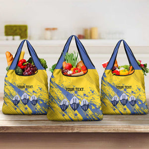 Eswatini Football Custom Grocery Bag Sihlangu Semnikati Yellow - African Pride