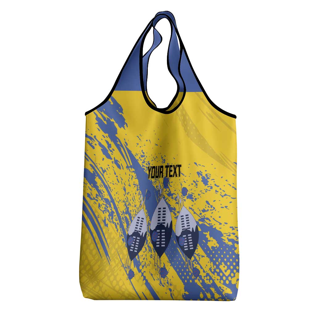 Eswatini Football Custom Grocery Bag Sihlangu Semnikati Yellow - African Pride