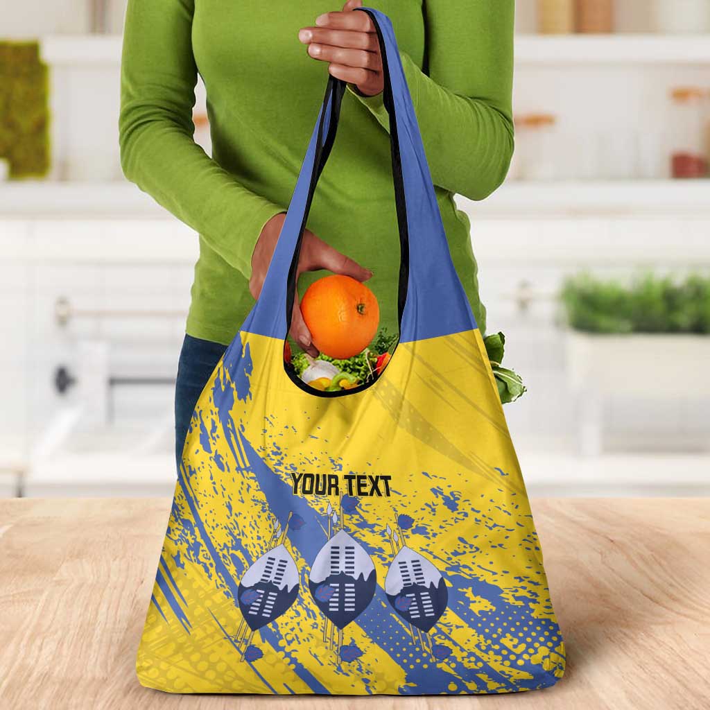 Eswatini Football Custom Grocery Bag Sihlangu Semnikati Yellow - African Pride