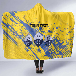 Eswatini Football Custom Hooded Blanket Sihlangu Semnikati Yellow - African Pride