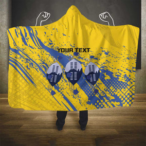 Eswatini Football Custom Hooded Blanket Sihlangu Semnikati Yellow - African Pride