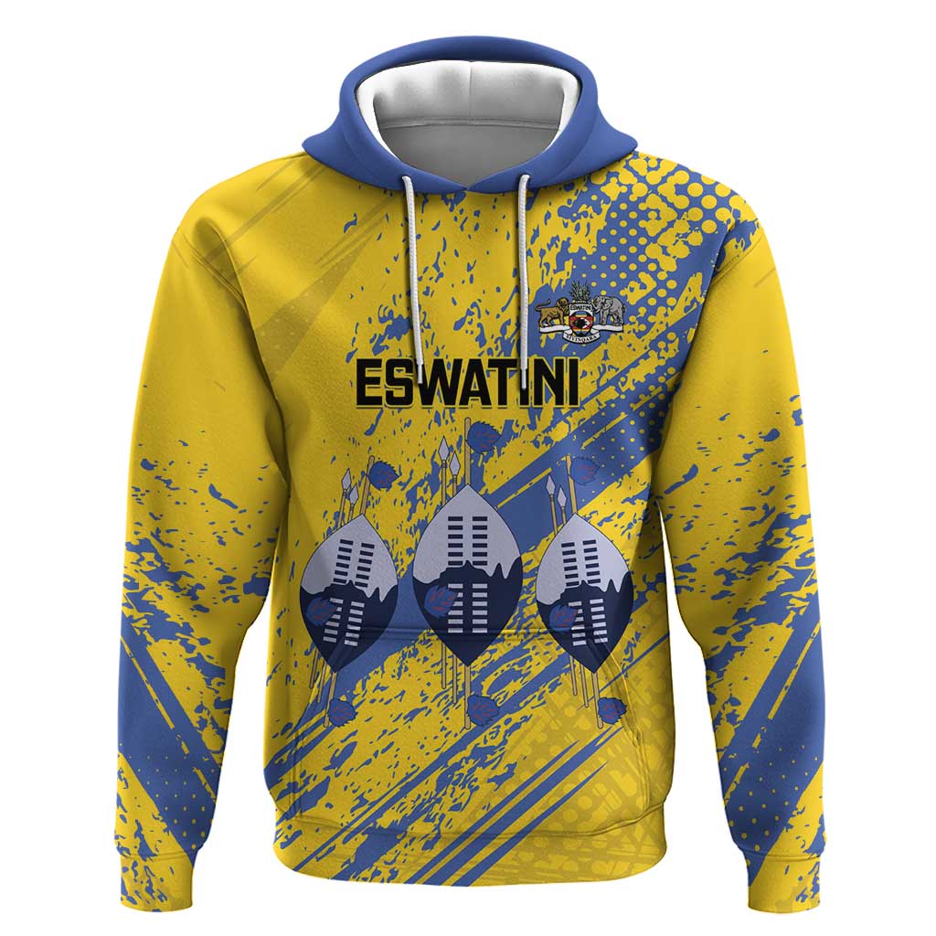 Eswatini Football Custom Hoodie Sihlangu Semnikati Yellow - African Pride