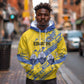 Eswatini Football Custom Hoodie Sihlangu Semnikati Yellow - African Pride