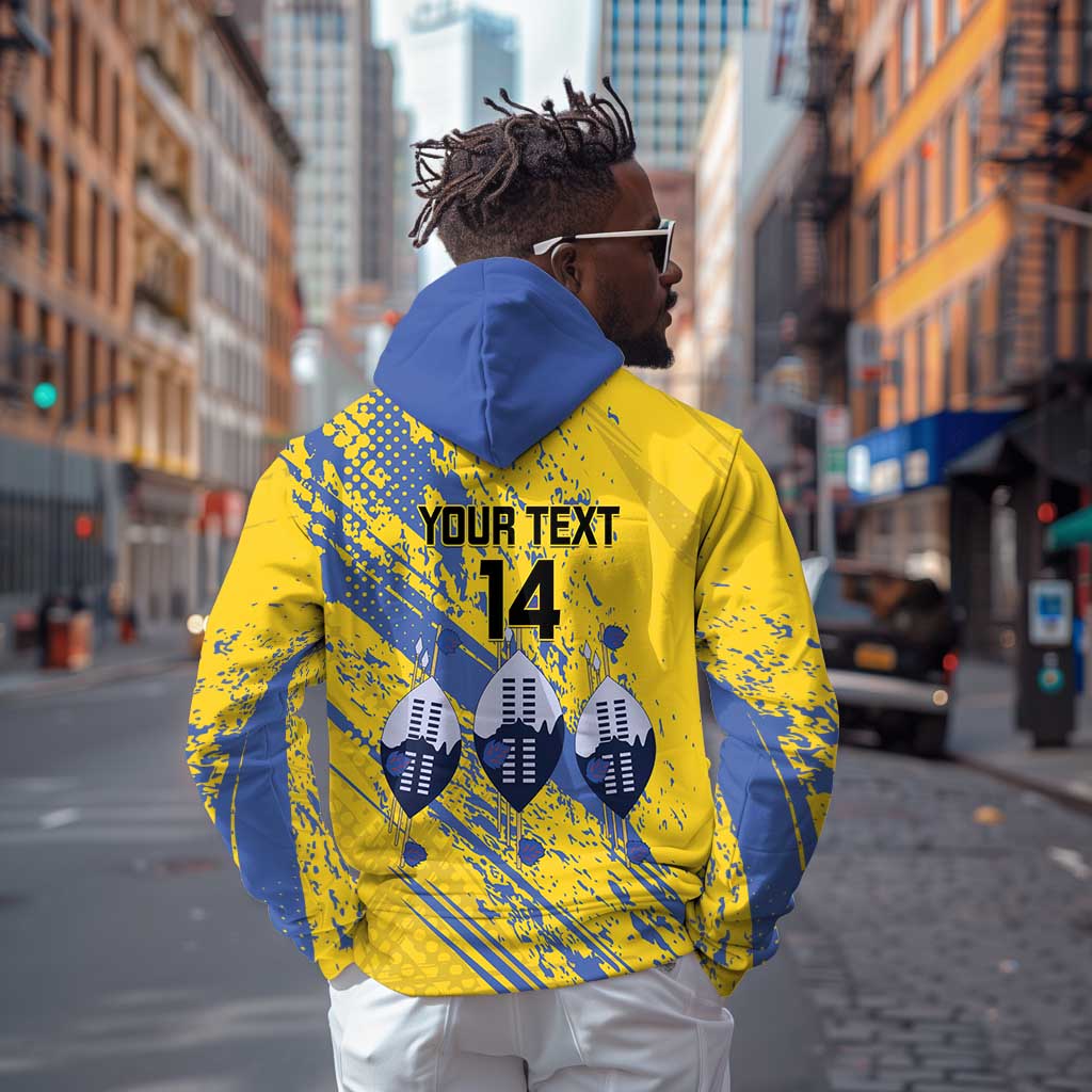 Eswatini Football Custom Hoodie Sihlangu Semnikati Yellow - African Pride