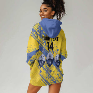 Eswatini Football Custom Hoodie Dress Sihlangu Semnikati Yellow - African Pride