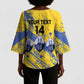 Eswatini Football Custom Kimono Sleeve Blouse Sihlangu Semnikati Yellow