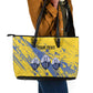 Eswatini Football Custom Leather Tote Bag Sihlangu Semnikati Yellow - African Pride