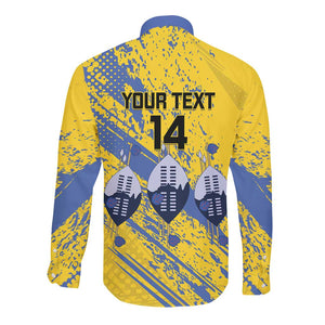 Eswatini Football Custom Long Sleeve Button Shirt Sihlangu Semnikati Yellow - African Pride
