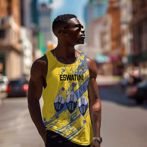Eswatini Football Custom Men Tank Top Sihlangu Semnikati Yellow - African Pride