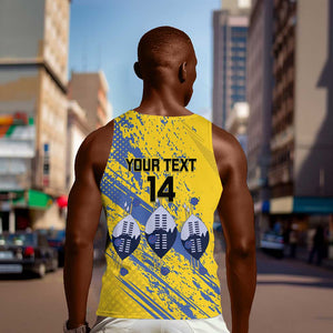 Eswatini Football Custom Men Tank Top Sihlangu Semnikati Yellow - African Pride