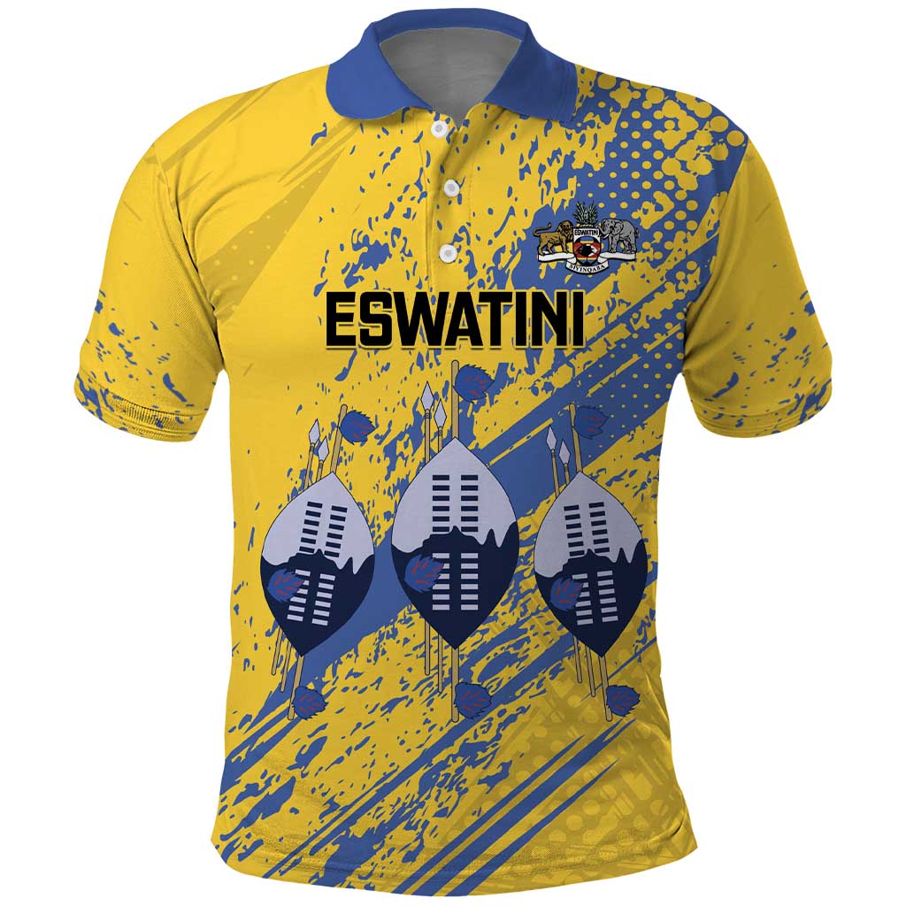 Eswatini Football Custom Polo Shirt Sihlangu Semnikati Yellow - African Pride