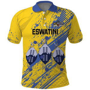 Eswatini Football Custom Polo Shirt Sihlangu Semnikati Yellow - African Pride