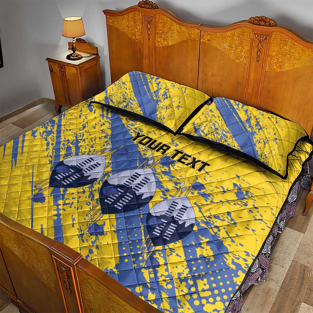 Eswatini Football Custom Quilt Bed Set Sihlangu Semnikati Yellow - African Pride