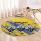 Eswatini Football Custom Round Carpet Sihlangu Semnikati Yellow - African Pride