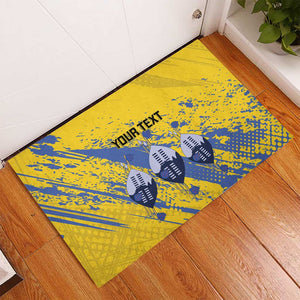 Eswatini Football Custom Rubber Doormat Sihlangu Semnikati Yellow - African Pride