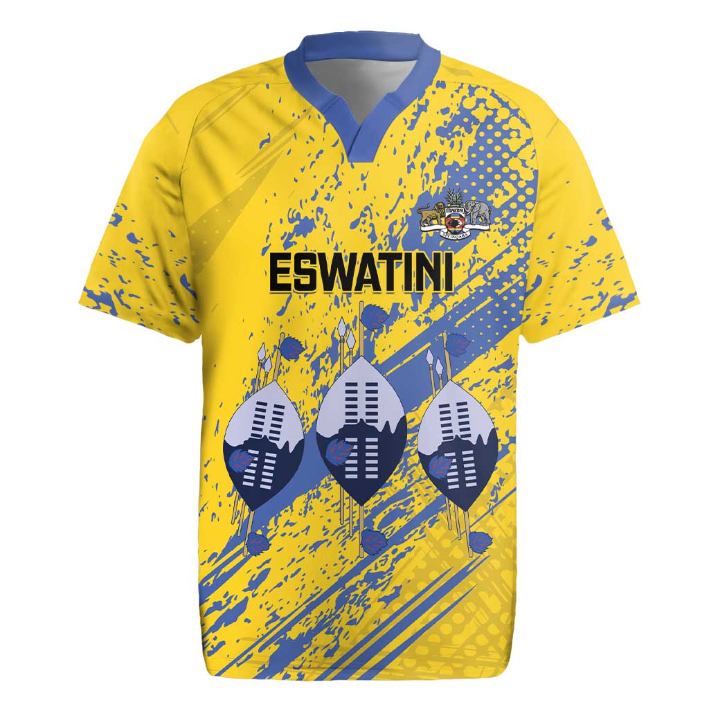 Eswatini Football Custom Rugby Jersey Sihlangu Semnikati Yellow - African Pride