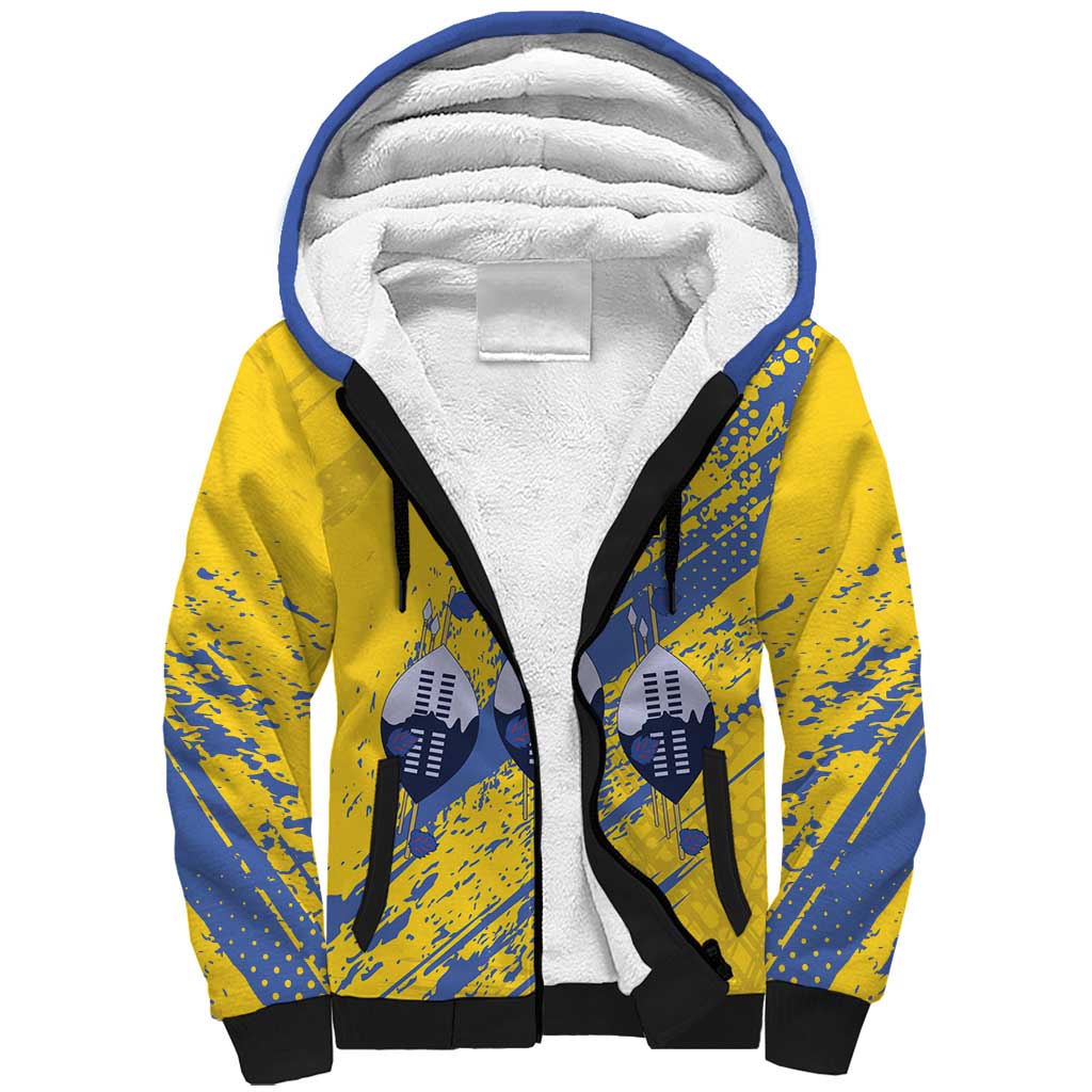 Eswatini Football Custom Sherpa Hoodie Sihlangu Semnikati Yellow - African Pride