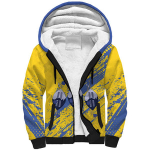 Eswatini Football Custom Sherpa Hoodie Sihlangu Semnikati Yellow - African Pride