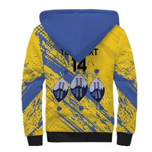 Eswatini Football Custom Sherpa Hoodie Sihlangu Semnikati Yellow - African Pride